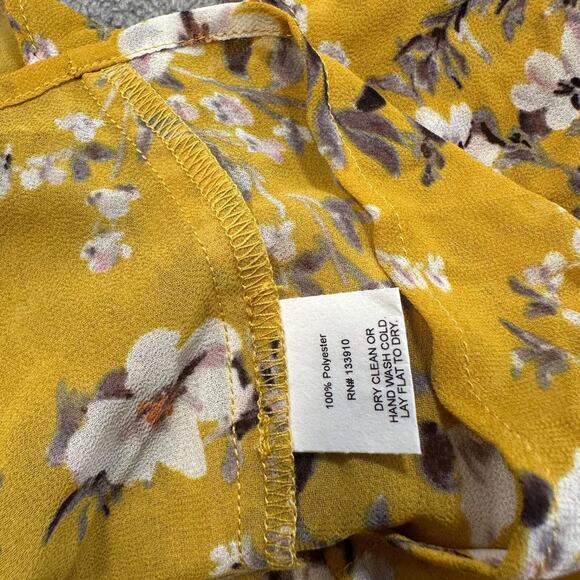 Show Me Your Mumu Triple Decker Romper Size Medium Yellow Floral Off Shoulder - Picture 10 of 10